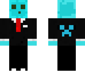 blue slime in suit