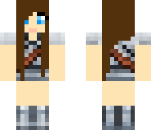 silver armored girl hunter