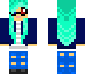 blue hair skin