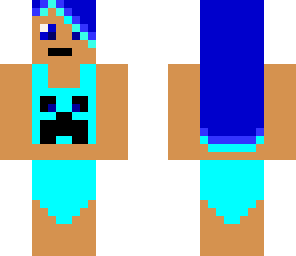 girl in blue swimsute