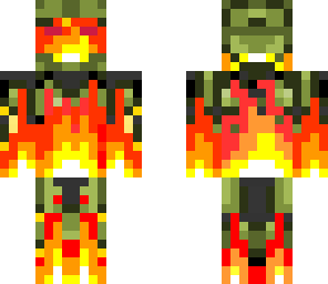 master cheif on fire