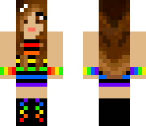 rainbow girl with flower
