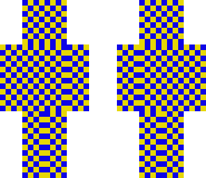 yellow-blue checker man