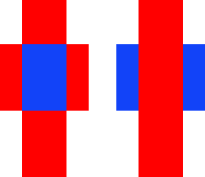 blue and red