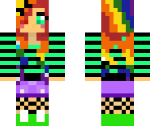 rainbow haired girl
