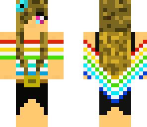 blonde rainbow girl