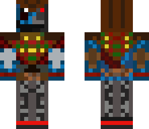 blue cyborg assasin