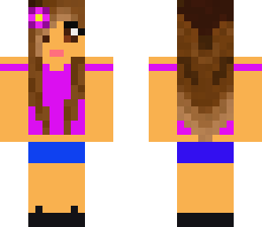 cut gurl with flower in hir
