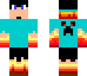 cool guy with flame gloves