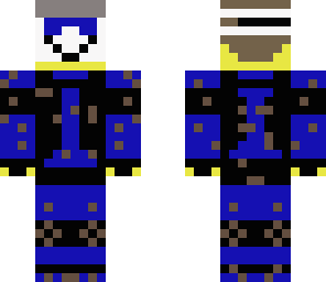 paintball player blue