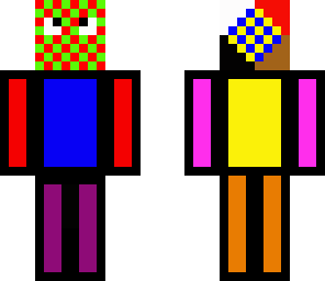 outline checkered cube guy