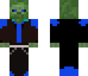 blue zombie man