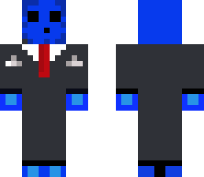 dark blue slime in suit