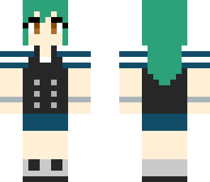 green haired girl