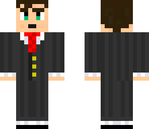 black striped suit