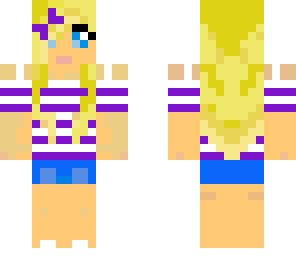 purple summer girl