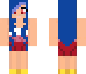 blue haired fox goddess