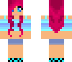 aqua pink hair
