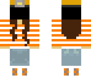 minecraft minergirl orange