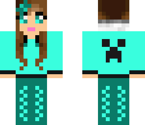 blue creeper hoodie girl