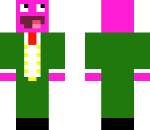 pink lol in green suit