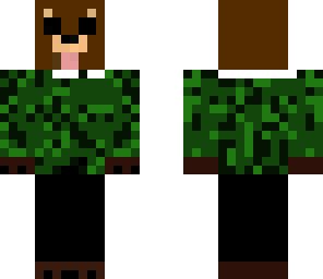 minecraft grass jacket bear hat blak dress pants
