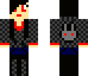 girl in evil bunny sweatshirt 