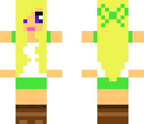 girl - white and green blonde