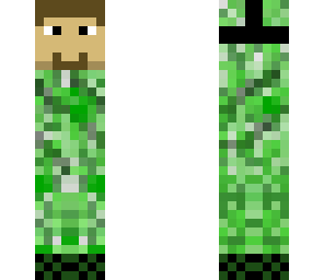 creeper with steve mask