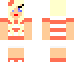 blonde girlin stripes