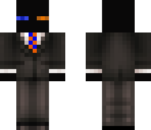 colorful enderman in a suit