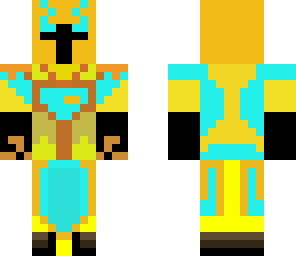 golden guardian with flaming eyes