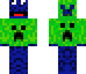 cookie monster in creeper hoodie