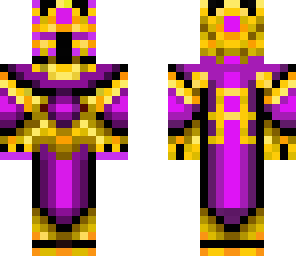 gold and purple knight