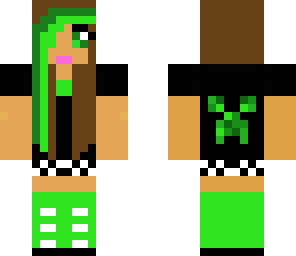 green creepr girl