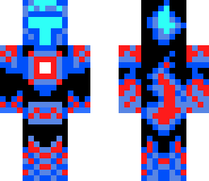 blue and red warrior