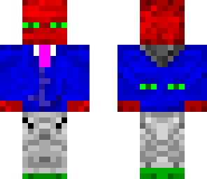 enderman in a suit who is red