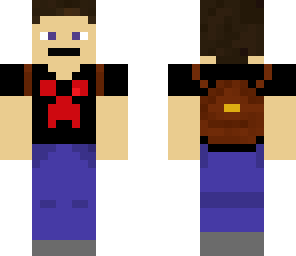 modern steve with backpack