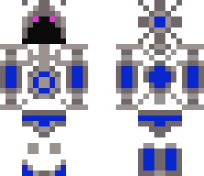 ender man with a silver hoodie
