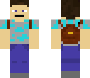modern steve with diamond ore shirt