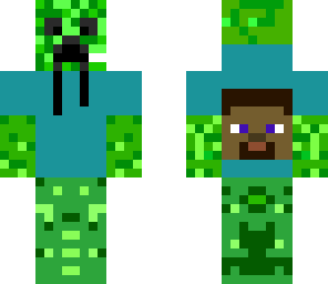 creeper with steve hoodie