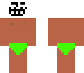 troll face in bikini