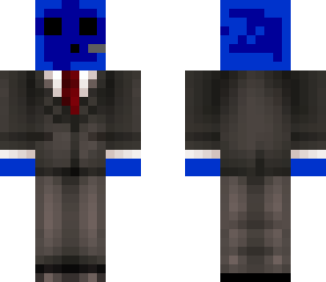 blue slime in a suit