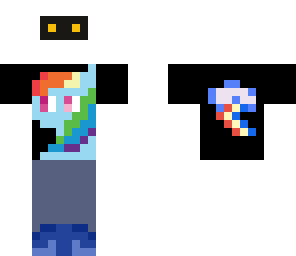 masked brony with rainbow dash top