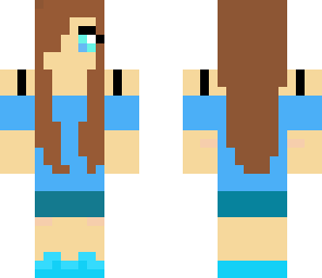 cute girl in blue