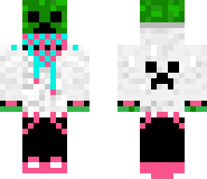 pink and cyan hooded creeper