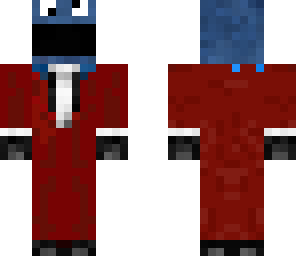 cookie monster in red suit