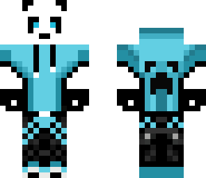 cyan hoodie panda