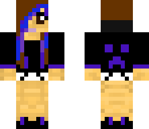 blue snd purple girl