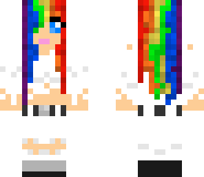 rainbow girl with headphones
